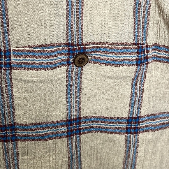 Patagonia Men's A/C Short Sleeve Plaid Gauze Button Up Shirt Size Large Organic - Picture 8 of 8
